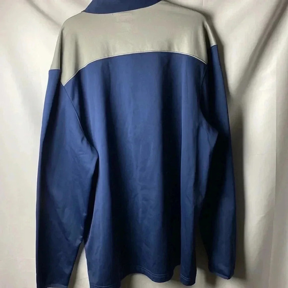 NFL TEAM MENS SIZE 3XL NEW ENGLAND PATRIOTS 3/4 ZIP LONG SLEEVE PULLOVER SHIRT - Picture 10 of 13